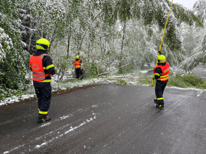 Sníh lámal stromy na Frýdecko-Místecku. Hasiči řešili desítky událostí