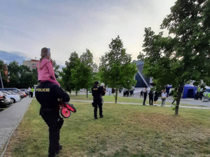 Během hokejového mistrovství v Ostravě se ztratily dvě malé děti. Policisté na čtyřkolkách je našli a vrátili matce
