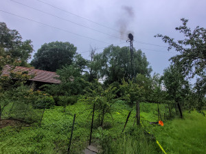 Požár čapího hnízda v Albrechtičkách na Novojičínsku nepřežila čtyři mláďata