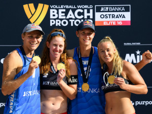 J&T Banka Ostrava Beach Pro: Zlato v Ostravě vydřeli Američanky Hughesová, Chengová a létající Švédové Åhman s Hellvigem