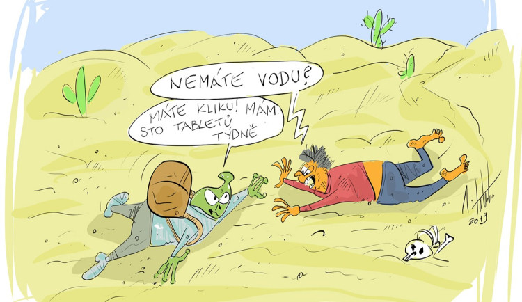 ORAŽENÉ OBRÁZKY: Červencová dávka vtipů od kreslíře Jana Tatarky