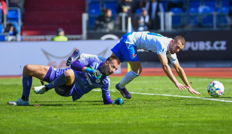 Baník zdolal poslední Budějovice 2:1. Ostravští fotbalisté tak doma zůstávají stoprocentní