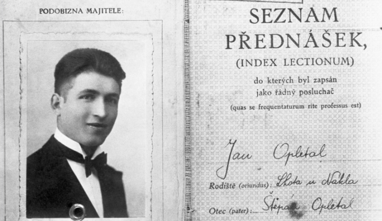 Před 85 lety zemřel Jan Opletal. Mladý student z Litovelska se stal symbolem vzdoru nacistům