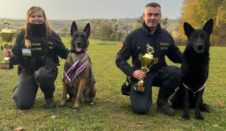 Policejní psovodi z Královéhradeckého kraje přivezli z Mistrovství České republiky zlato a bronz