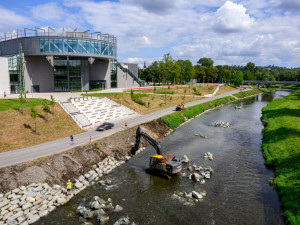 Na břeh Ostravice se vrátí stroje, v Ostravě začne další část úprav pod City Campusem