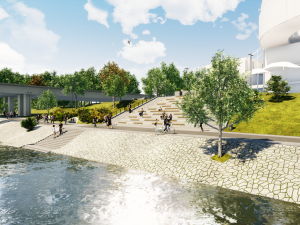 Na břeh Ostravice se vrátí stroje, v Ostravě začne další část úprav pod City Campusem