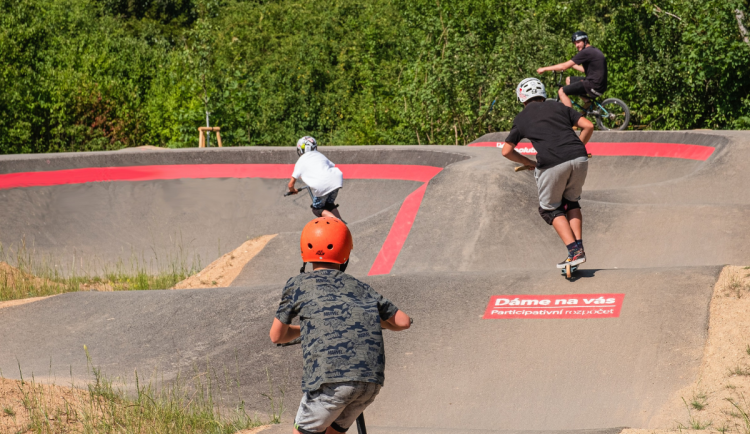 Cyklo-park mezi brněnskými Vinohrady a Líšní se dočkal rozšíření pro koloběžky