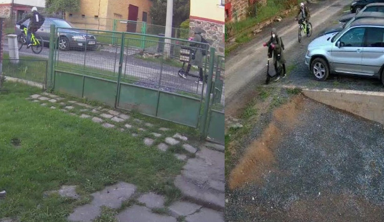 Policie pátrá po totožnosti ženy s koloběžkou a cyklisty na kole fosforové barvy