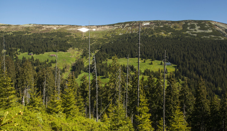 Sněhová Mapa republiky v Krkonoších roztála, zima říká sbohem