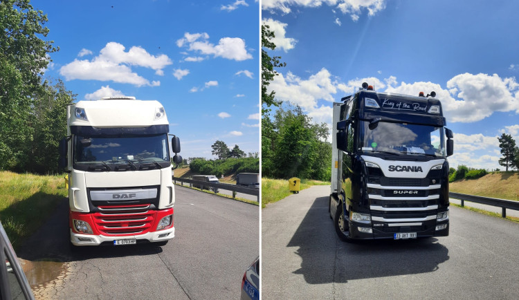 Policisté si posvítili na řidiče kamionů, cizinci měli prohřešky za stovky tisíc