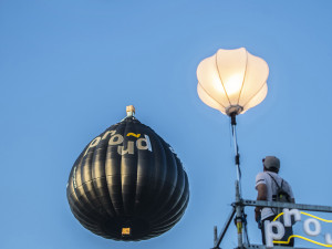 Obrácený balón Proud nad Beats for Love nad Ostravou