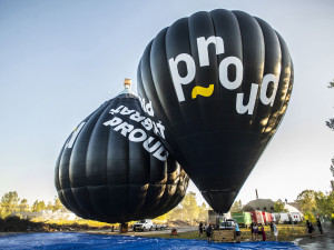 Obrácený balón Proud nad Beats for Love nad Ostravou