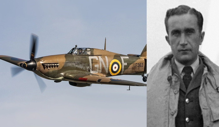 Josef František létal na stíhačkách Hawker Hurricane Mk.I.