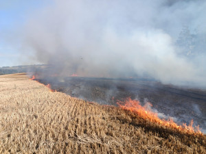 Řidičce na D1 hořel kamion. Z šoku ji dostávali policisté, co se vraceli ze školení