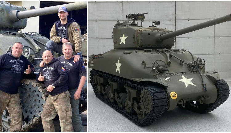 Podívejte se, jak vypadala renovace tanku, který se vznesl nad střechy domů