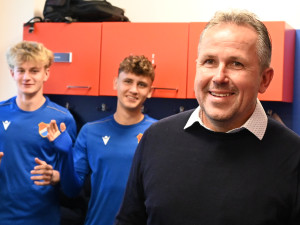 FOTO: Mladí baníkovci mají kabiny se jmény hvězd. Baroš, Jankulovski, Mikloško i Galásek