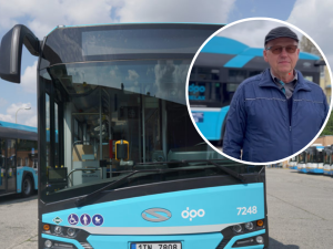 Řidič autobusu Josef má na kontě 1,25 milionu kilometrů. V Ostravě jezdí už 38 let
