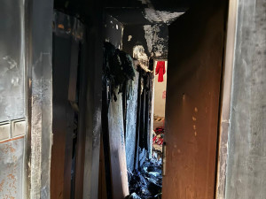 Hasiči z hořícího bytu zachraňovali 3 lidi, 2 psy a 4 kočky. Evakuovali také 20 osob