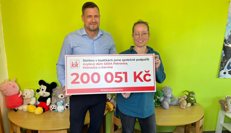 Azylový dům Slezské diakonie-SÁRA v Petrovicích u Karviné podpořila sbírka KiK