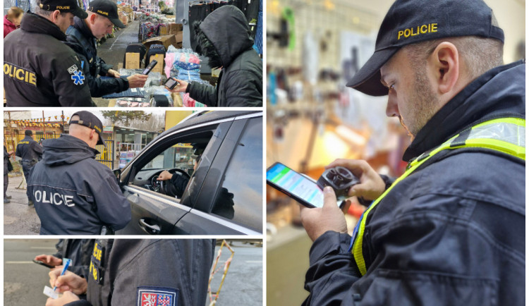 Muž na tržnici v Ostravě při kontrole přeskočil plot, další se schovával za krabicí