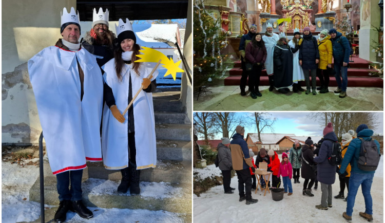 Na čtyři stovky lidí vystoupaly při tříkrálovém pochodu na vrch Křemešník