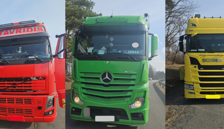 Tři kamiony, tři vysoké kauce. Na D1 padlo 450 tisíc, zabaveny byly i doklady