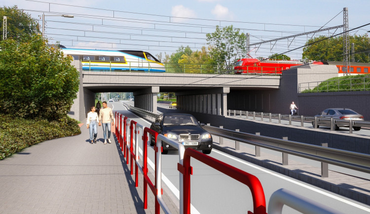 Začíná oprava stoletého železničního mostu přes Hlučínskou ulici v Ostravě-Přívoze. Foto: Správa železnic (vizualizace)