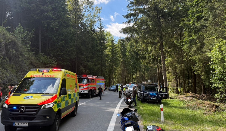 Neděle plná nehod motorkářů. Ve Starých Hamer zasahovali záchranáři dvakrát