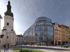 FOTOGALERIE: V srdci Ostravy začal růst polyfunkční dům Václav, upraveno bude i okolí