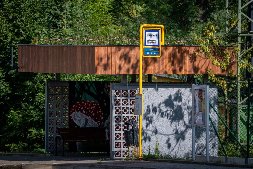 Střechy zastávek MHD v Radvanicích a Bartovicích rozkvetly