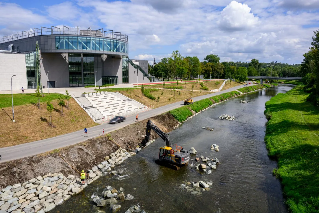 Na břeh Ostravice se vrátí stroje, v Ostravě začne další část úprav pod City Campusem