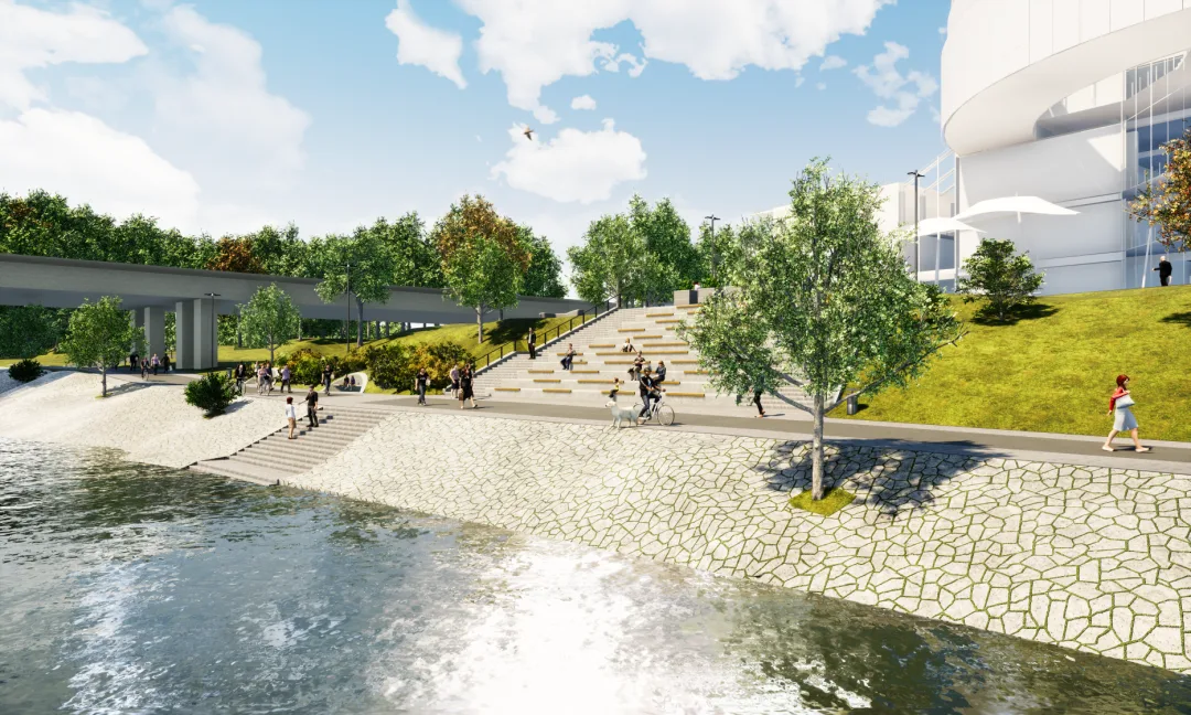 Na břeh Ostravice se vrátí stroje, v Ostravě začne další část úprav pod City Campusem