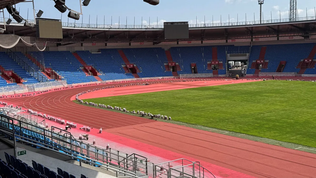 Městský stadion v Ostravě má opravený atletický ovál, využije se při Zlaté tretře