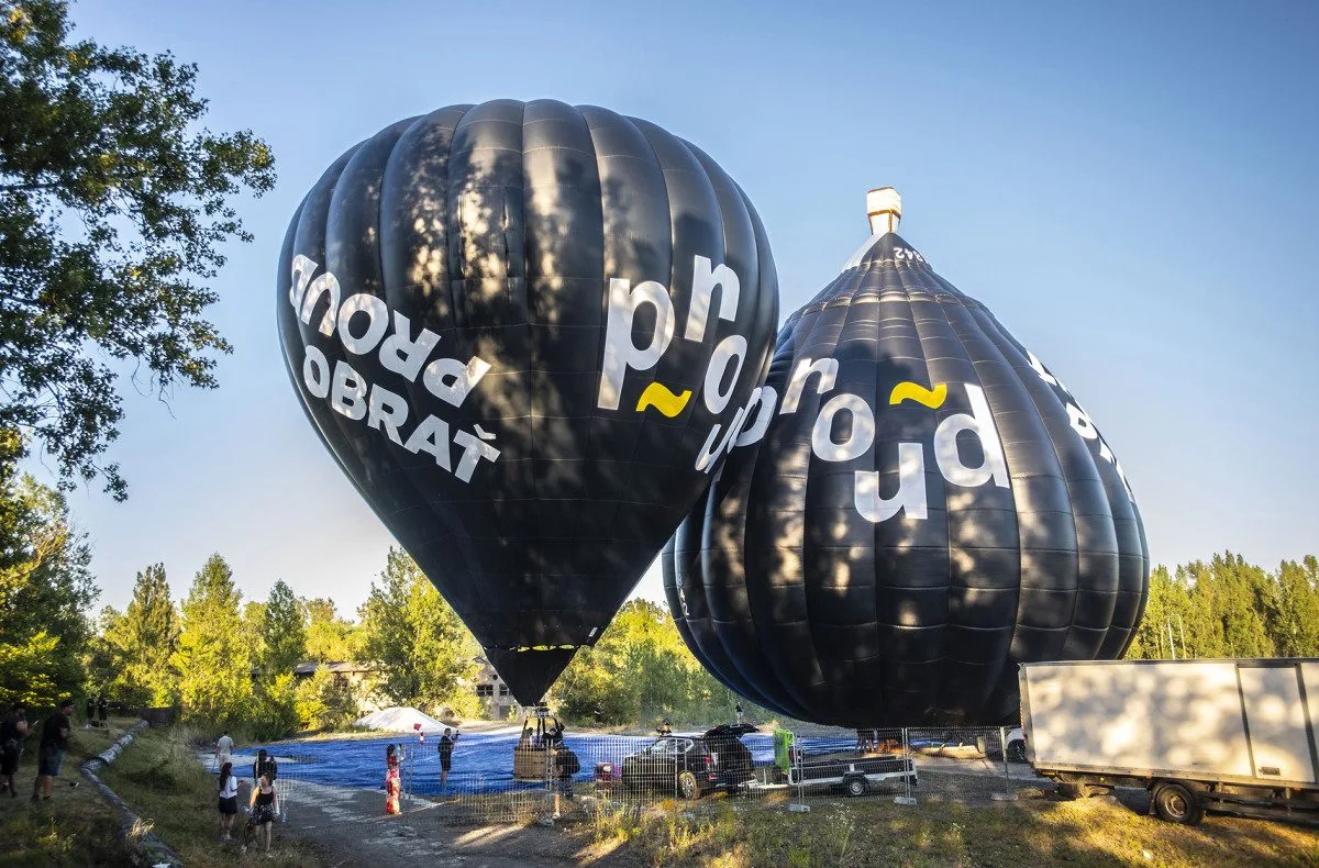 Obrácený balón Proud nad Beats for Love nad Ostravou