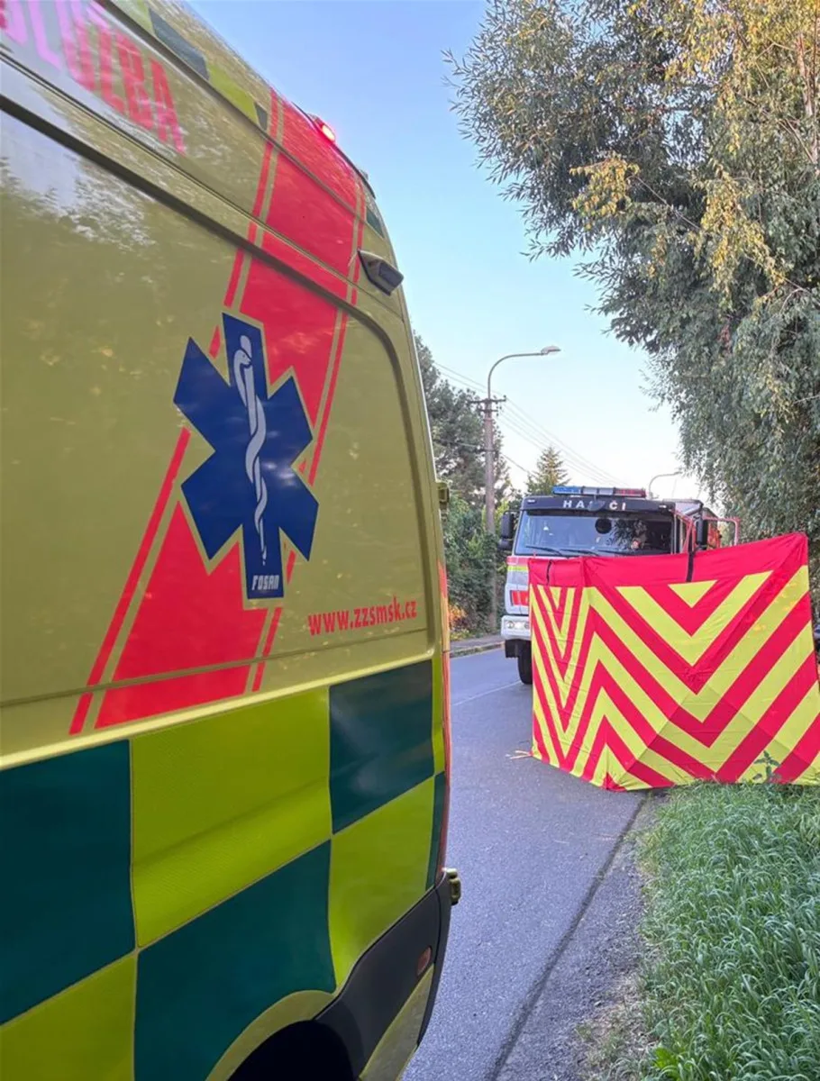 Motorkář dostal smyk a zabil se o dopravní značku, oživovat se ho snažili svědci