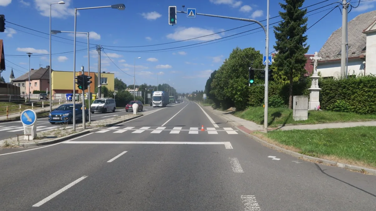 Řidič prosvištěl na červenou kousek od ženy s kočárkem, srazil jejího psa a ujel