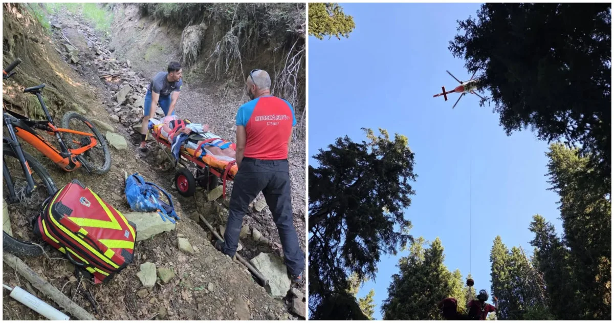 Mladý muž spadl v Beskydech z koloběžky, letěl pro něj vrtulník