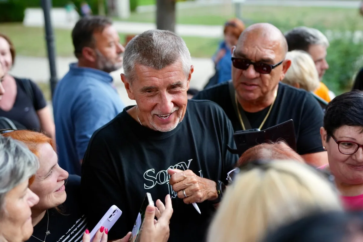 Andrej Babiš na setkání s voliči