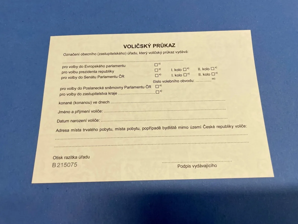 Zájem o voličské průkazy je v Moravskoslezském kraji vyšší než před čtyřmi lety