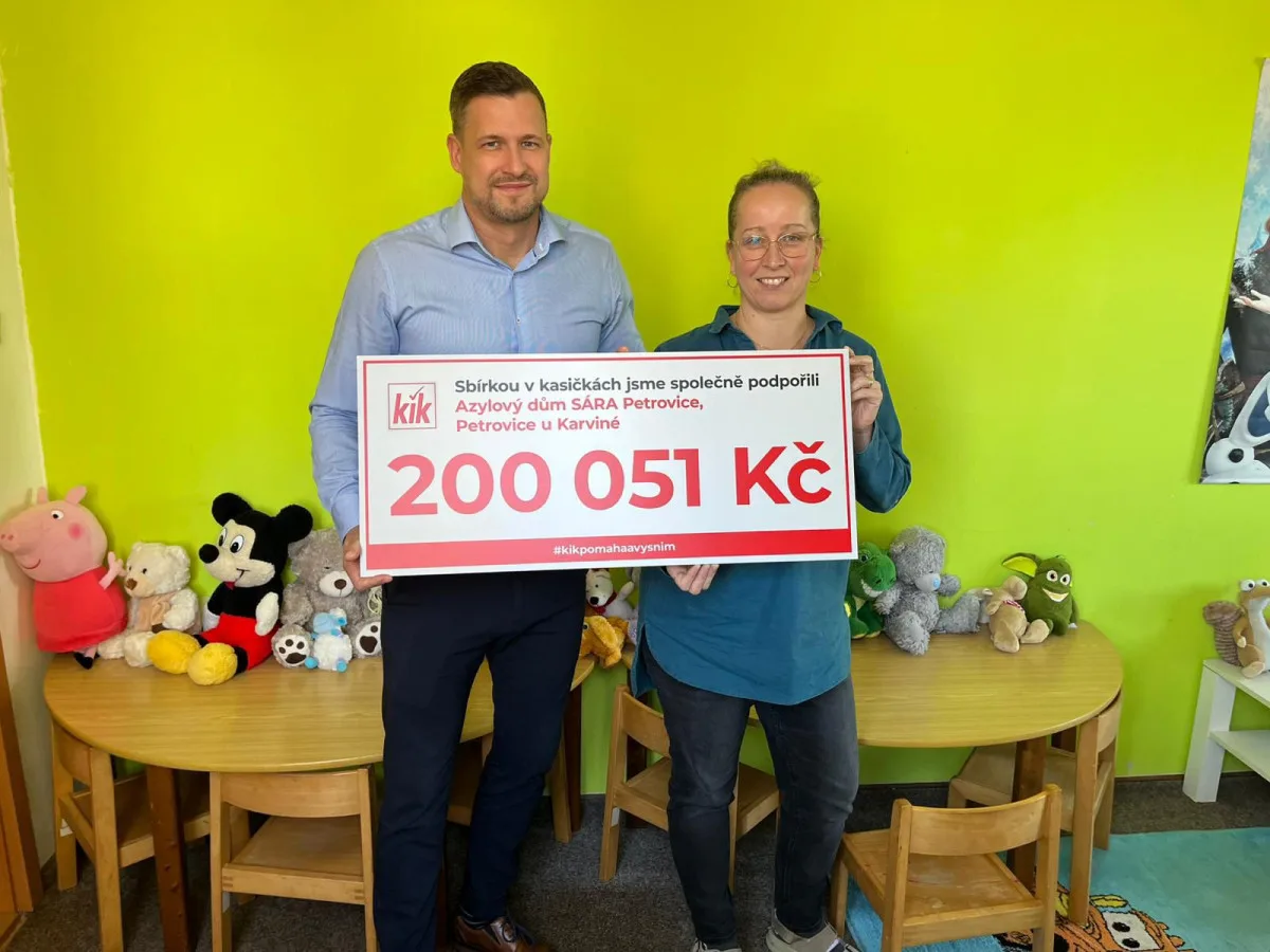 Azylový dům Slezské diakonie-SÁRA v Petrovicích u Karviné podpořila sbírka KiK