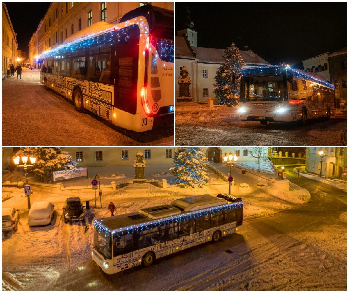 Ulice Frýdku-Místku bude brázdit vánoční autobus. Podívejte se na jízdní řád