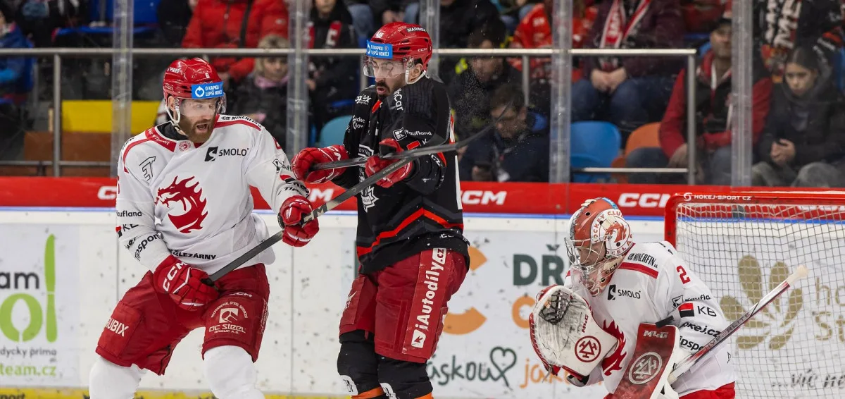 Oceláři vyšli v Hradci naprázdno, domácí brankář vychytal nulu. Foto: Se svolením HC Oceláři Třinec