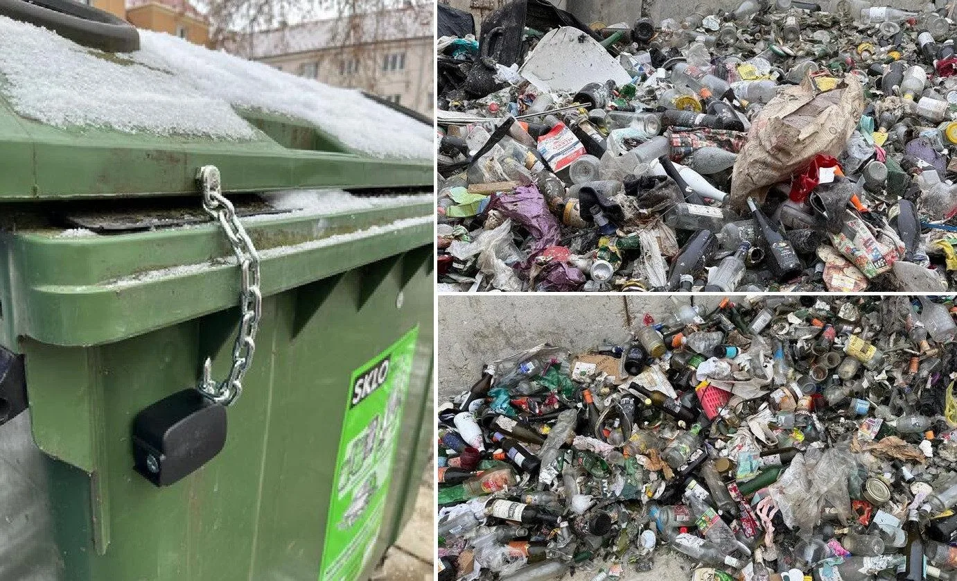 Opava zamyká kontejnery na sklo, bojuje proti znečištění odpadu. Foto: Se svolením města Opava