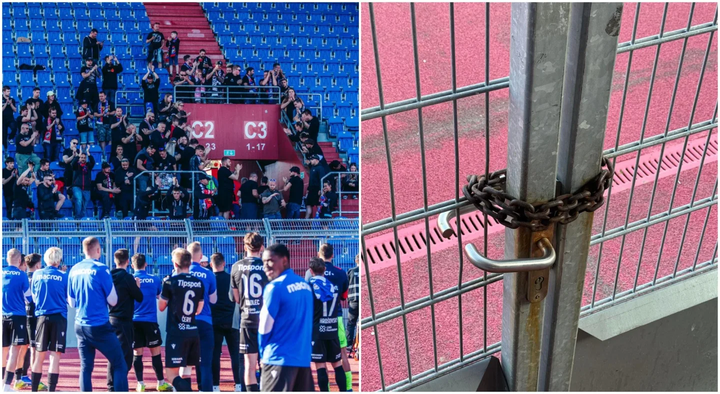 Dramatický závěr utkání, fanoušek se zřítil z ochozu. Byl to chaos, zní z kotle hostí