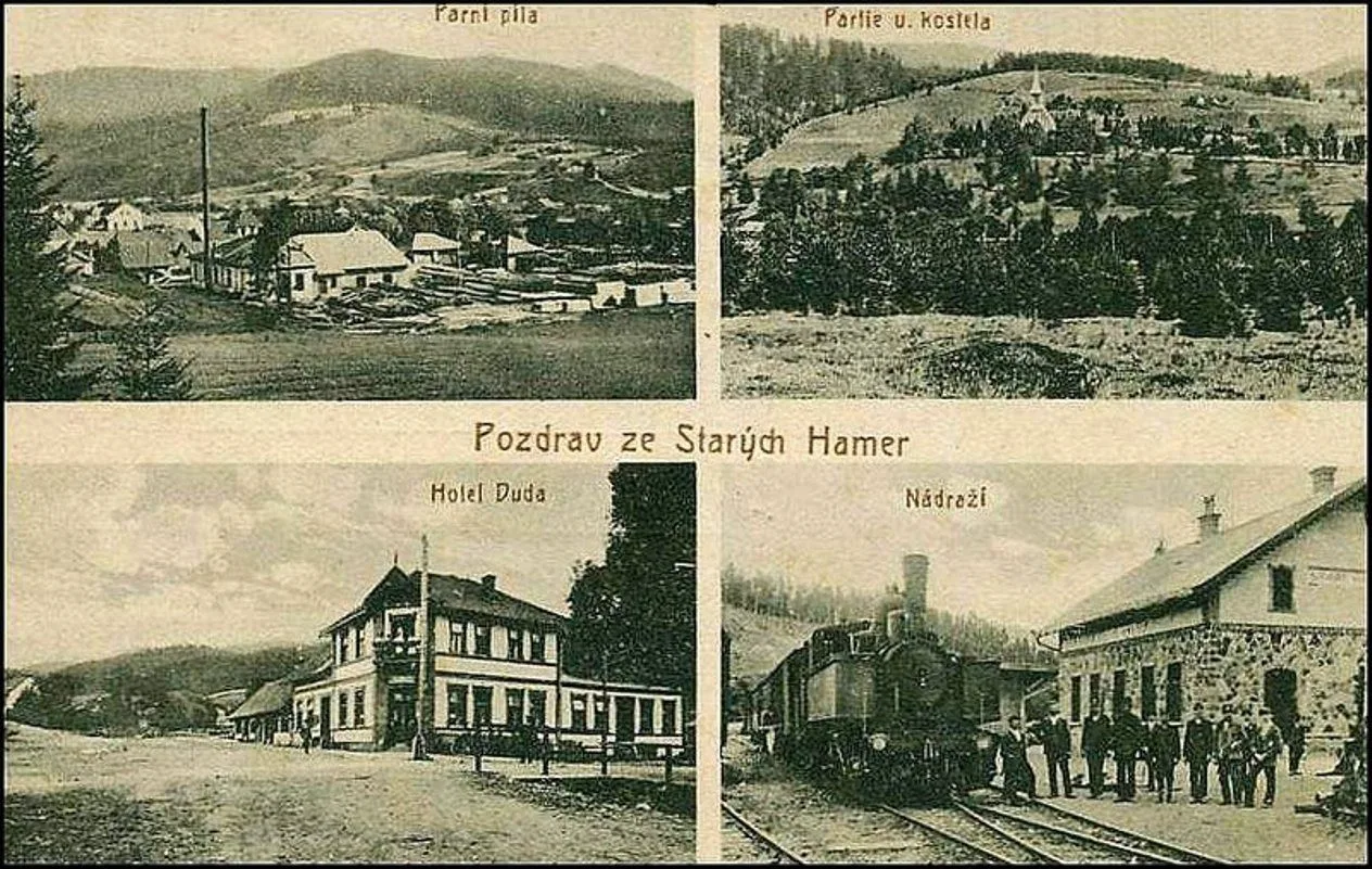 Staré Hamry zmizely pod vodou přehrady Šance i s železniční tratí