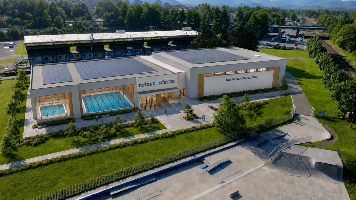 Kluziště i bazén v jednom areálu, Frýdek-Místek představil nový sportovní areál
