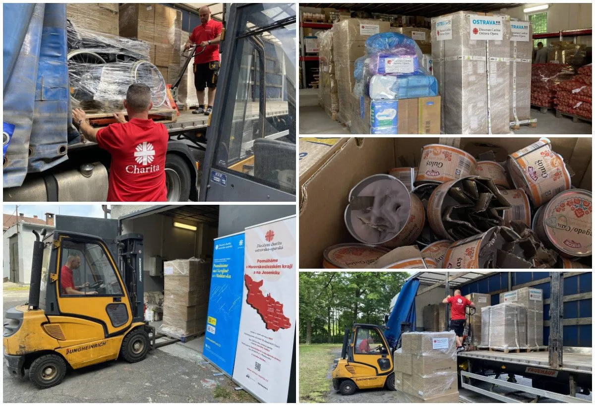FOTO: Na Ukrajinu míří z Ostravy humanitární pomoc za téměř dva miliony korun