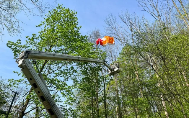 Hasiči sundávali paraglidistu ze stromu. Událost zaměstnala dvě jednotky hasičů