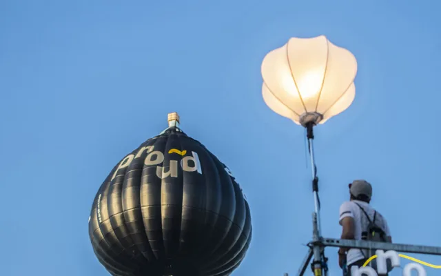 Obrácený balón Proud nad Beats for Love nad Ostravou