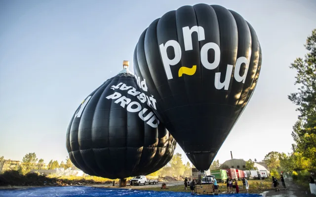 Obrácený balón Proud nad Beats for Love nad Ostravou